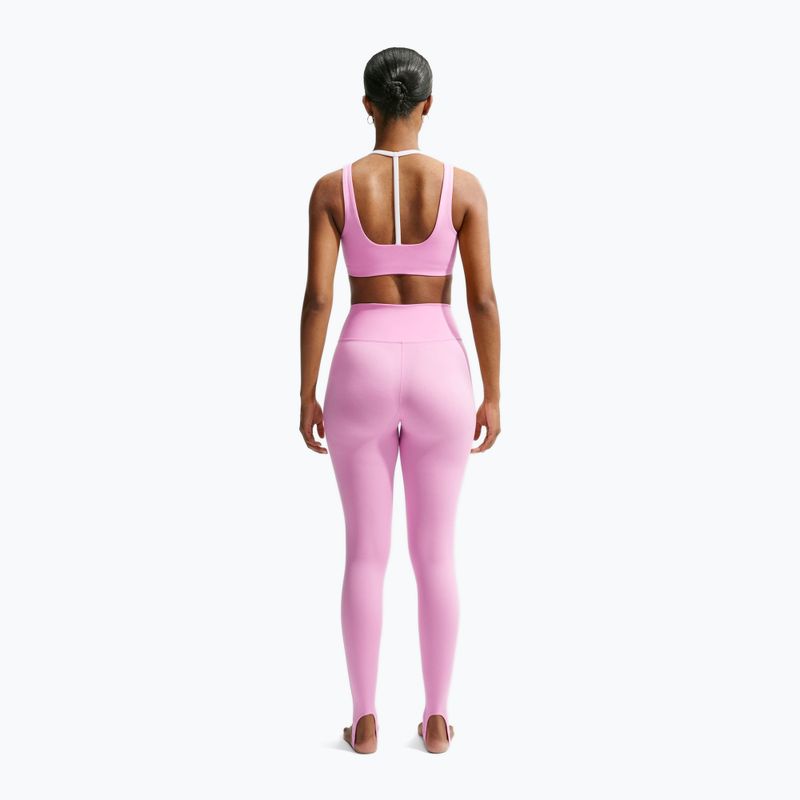 Dámské tréninkové legíny Nike One pink rise/white 3