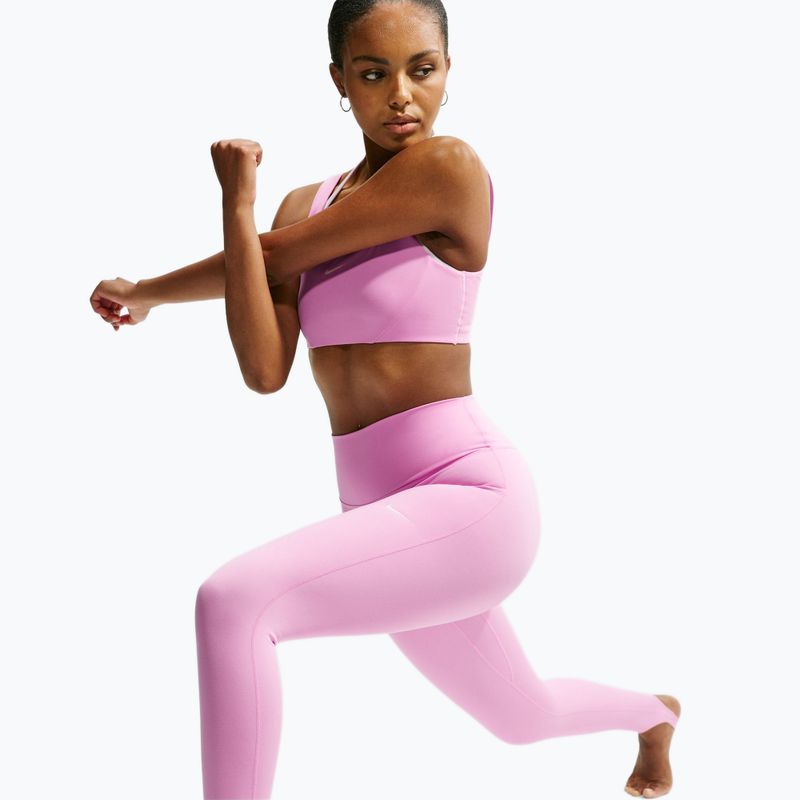 Dámské tréninkové legíny Nike One pink rise/white 8