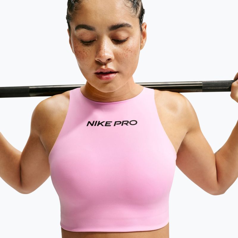 Sportovní podprsenka Nike Pro Sculpt pink rise/black 5