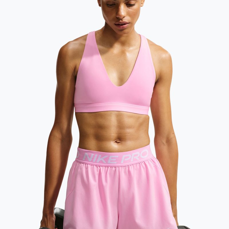 Sportovní podprsenka Nike Indy Strappy pink rise/black 3