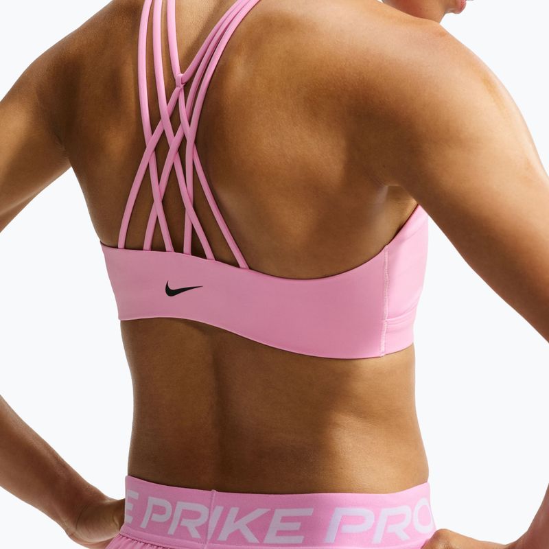 Sportovní podprsenka Nike Indy Strappy pink rise/black 4