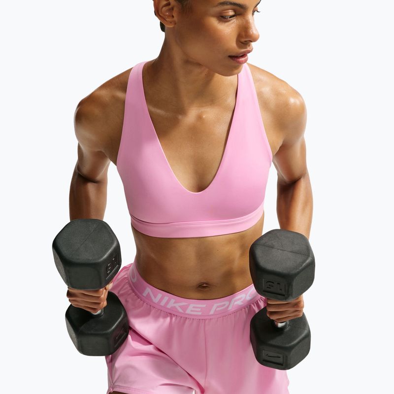 Sportovní podprsenka Nike Indy Strappy pink rise/black 5