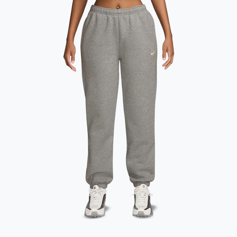 Dámské kalhoty Nike Studio Fleece dark grey heather/sail