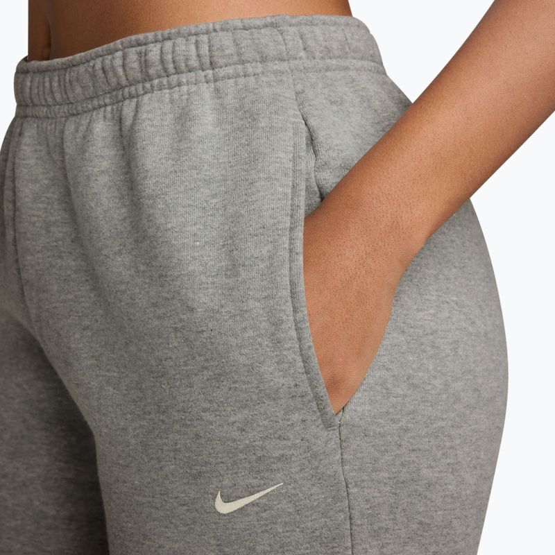 Dámské kalhoty Nike Studio Fleece dark grey heather/sail 3