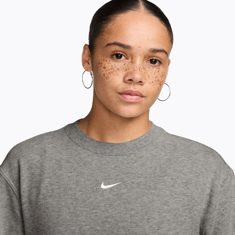 Dámská mikina Nike Studio Fleece Lightweight dark grey heather/sail 3