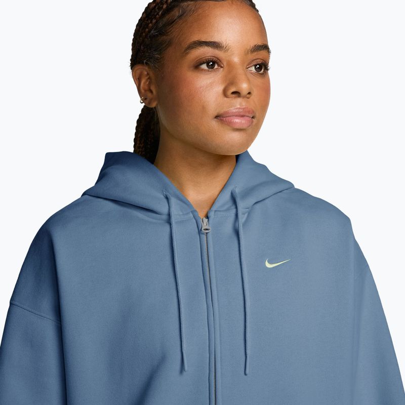 Dámská mikina Nike Studio Fleece Medium Weight Oversized Full Zip work blue/sail 3