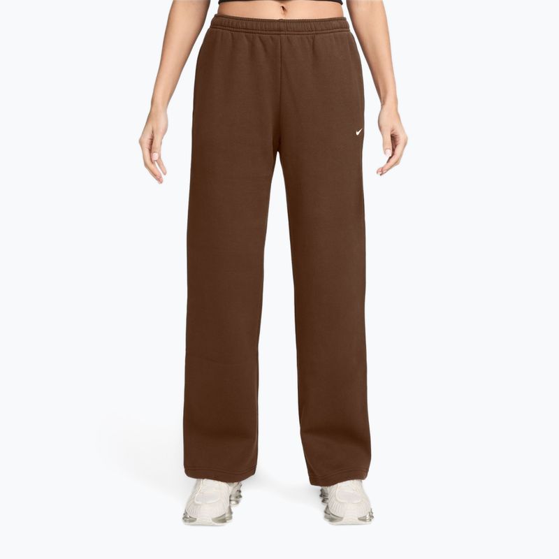 Dámské kalhoty Nike Studio Fleece cacao wow/sail