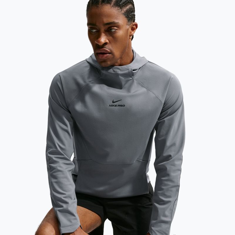 Pánská tréninková mikina Nike Pro smoke grey/black 5