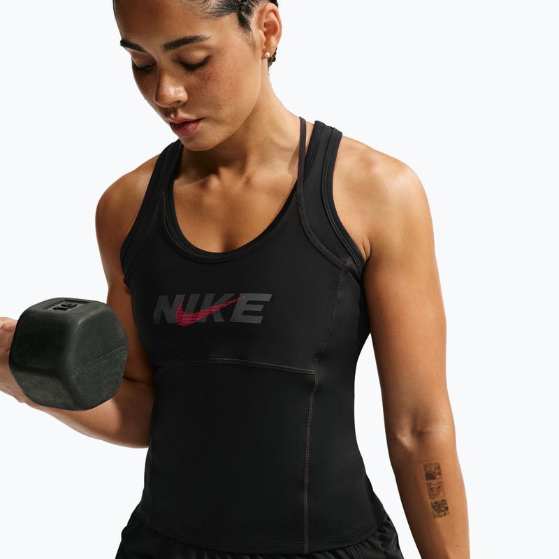 Dámské tréninkové tričko Nike One black/black/university red/white 5