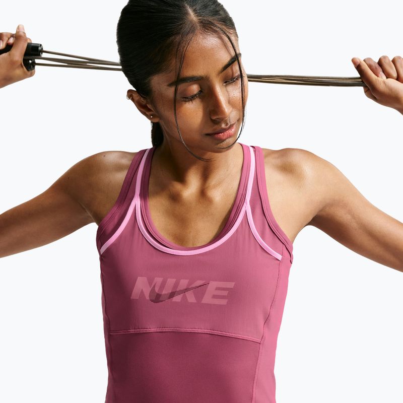Dámské tréninkové tričko Nike One pink smoke/pink rise/mystic dates/white 5