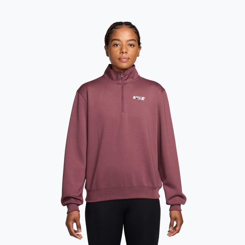 Dámská tréninková mikina Nike Studio Fleece Sport pink smoke/mystic dates/white