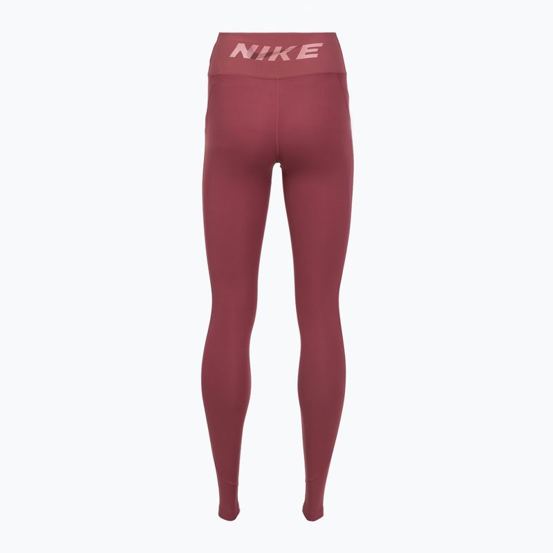 Dámské legíny Nike One pink smoke/pink smoke/pink rise/white 8