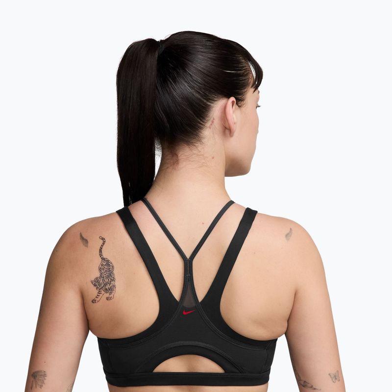 Sportovní podprsenka Nike One black/smoke grey/university red 2