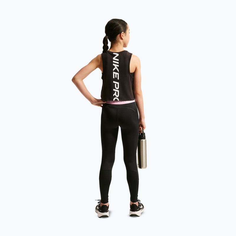 Dětské legíny Nike Pro Dri-FIT black/pink rise/white 3