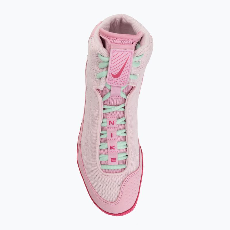 Zápasnické boty Nike Inflict 4 pink foam/desert pink/pink rise/rrtic green 5