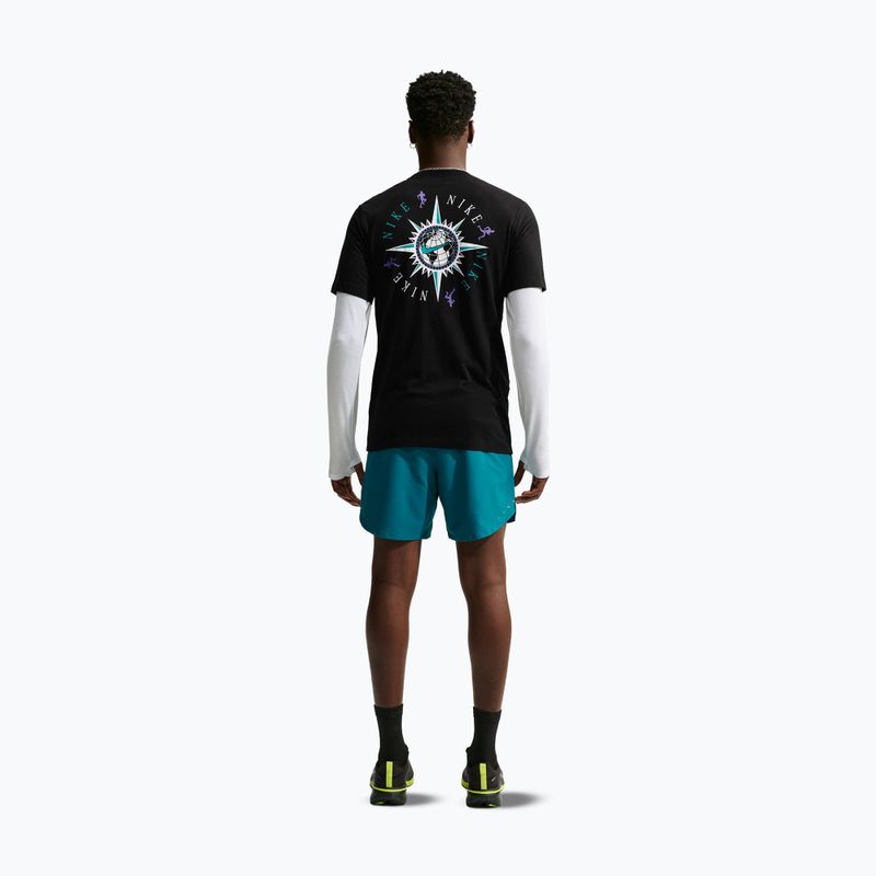 Pánské běžecké tričko Nike Dri-Fit Graphic black/action grape 3