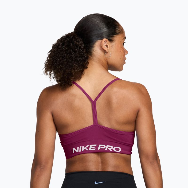 Sportovní podprsenka Nike Pro Seamless Light Support true berry/white 2