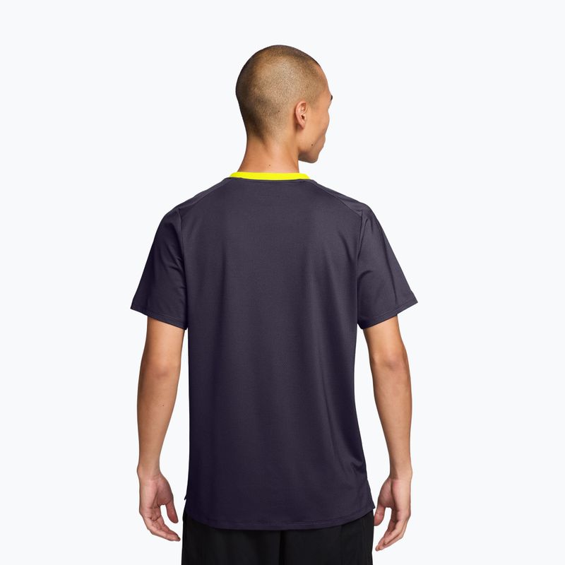 Pánské tenisové tričko Nike Court Advantage purple dynasty/lemon venom/lemon venom 2