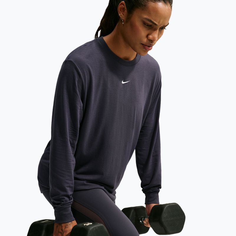 Dámské tréninkové tričko Longsleeve Nike One Relaxed Dri-Fit gridiron/white 5