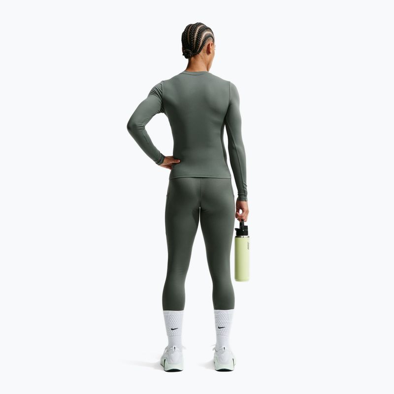 Dámské tréninkové tričko Longsleeve Nike One Fitted camo green/white 3
