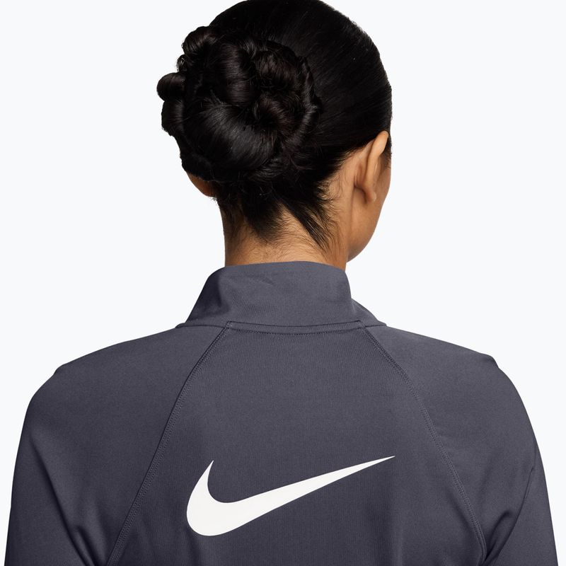 Dámské běžecké Longsleeve Nike Tempo Swoosh Run Dri-Fit 1/4-Zip LS gridiron/white 3