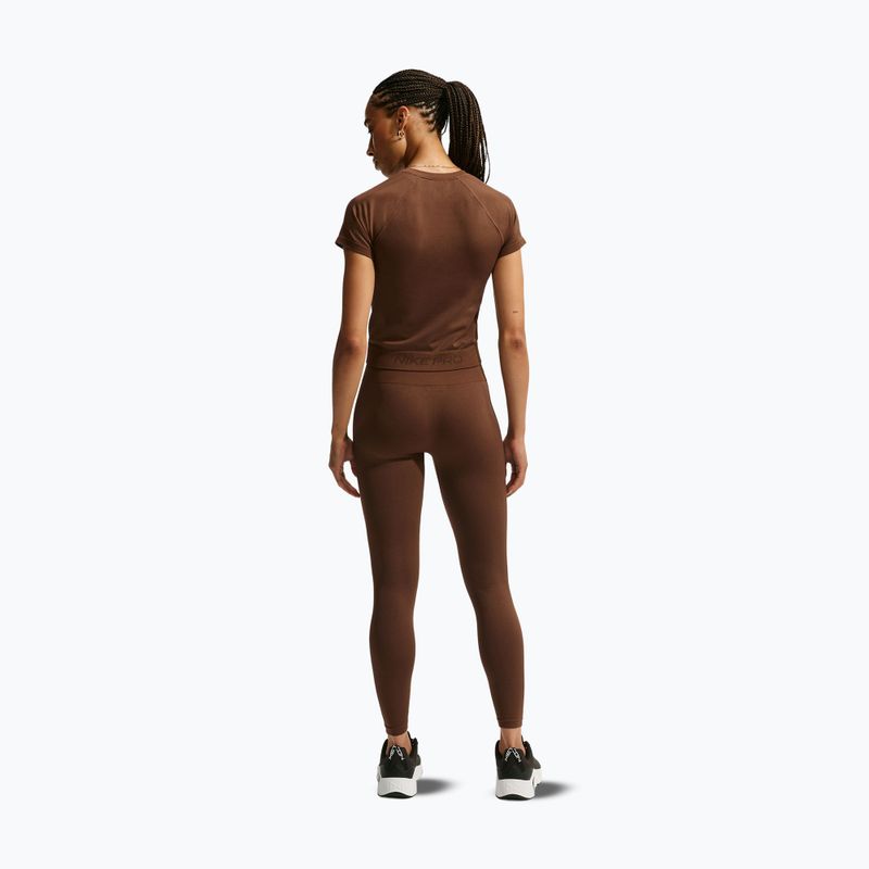 Dámské tréninkové tričko Nike Pro Seamless Dri-Fit SS cacao wow 3
