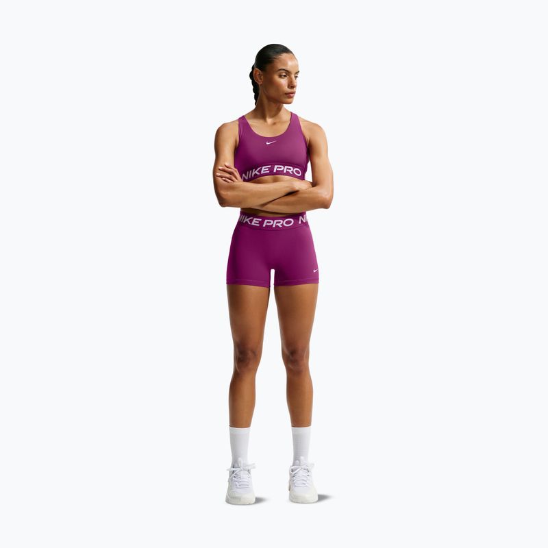 Dámské šortky Nike Pro Mid-Rise Biker 3" true berry/white 2