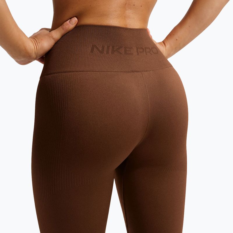 Dámské legíny Nike Pro Seamless High-Waisted 7/8 cacao wow 5
