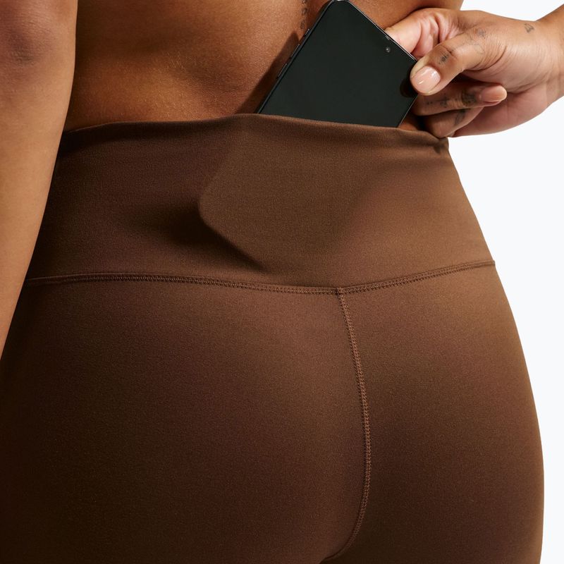 Dámské legíny Nike One High Waisted Flared cacao wow/white 5