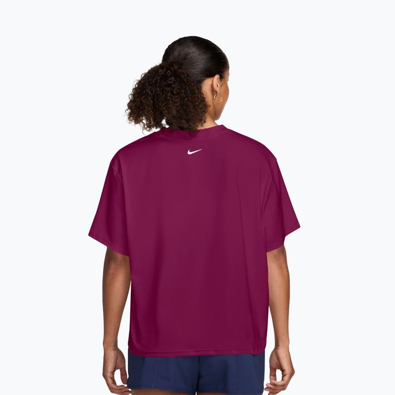 Dámské tréninkové tričko Nike Pro Dri-Fit Loose true berry/white 2