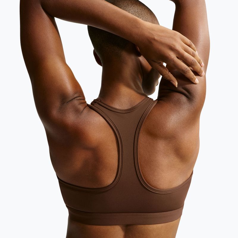Dámská sportovní podprsenka Nike Swoosh Medium Support cacao wow/white 5