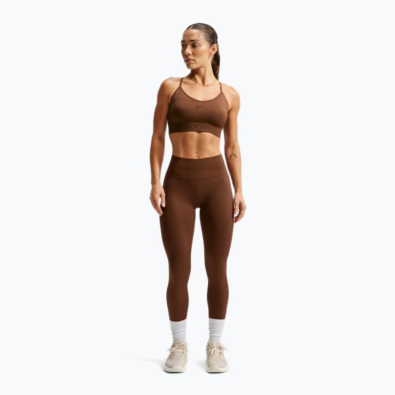 Dámská sportovní podprsenka Nike Pro Seamless Light Support Sports Bra cacao wow 2