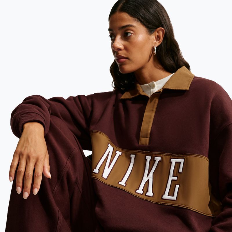Dámská mikina Nike Studio Fleece Medium Weight mystic dates/light british tan/sail 4