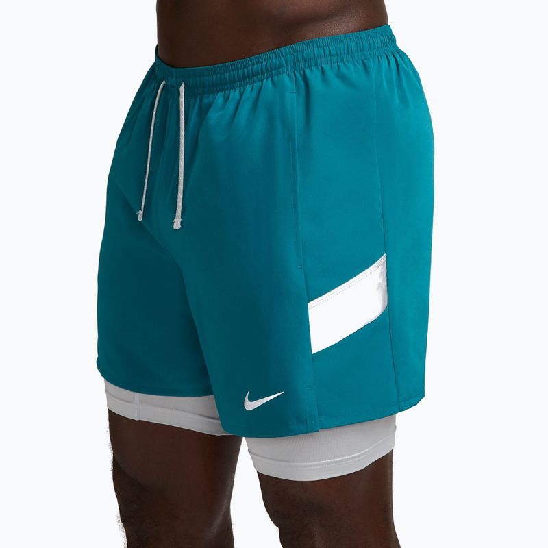 Pánské běžecké šortky Nike Miler Dri-Fit 2in1 5" bright spruce 3