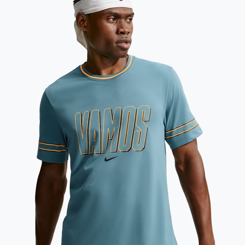 Pánské tričko na lezení Nike Court Dri-FIT Cotton smokey blue 4