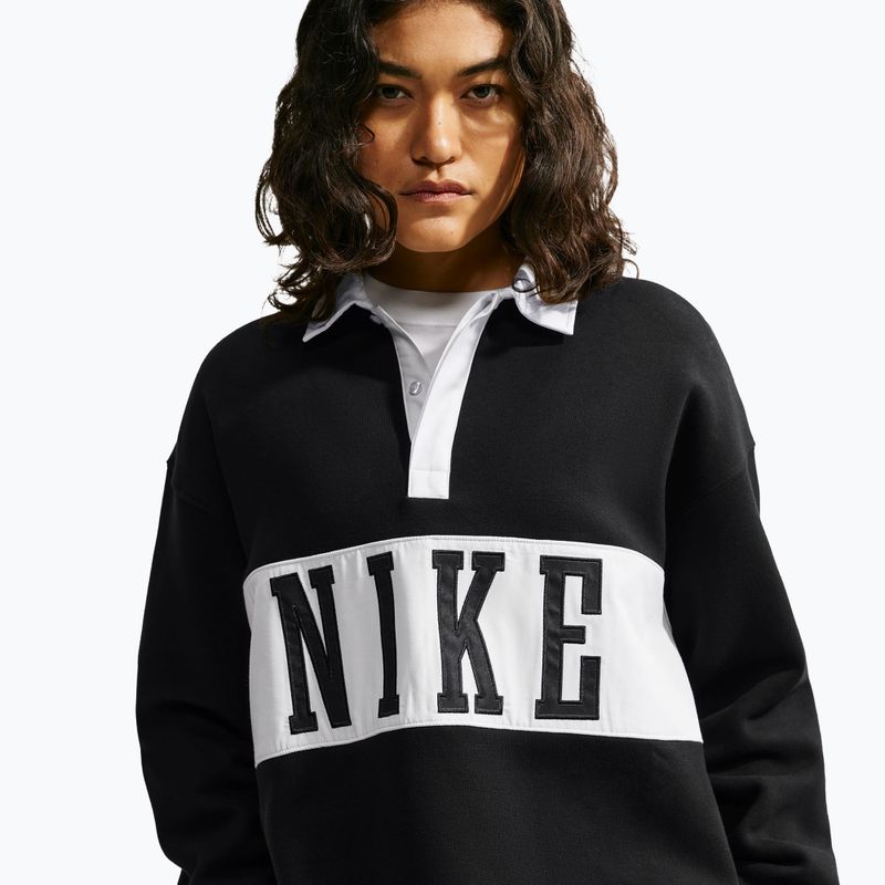Dámská mikina Nike Studio Fleece Medium Weight total black/sail/sail 4