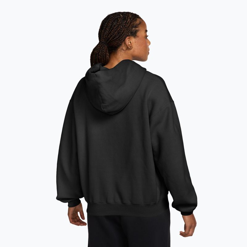 Dámská mikina Nike Studio Fleece Medium Weight Oversized Full Zip total black/sail 2