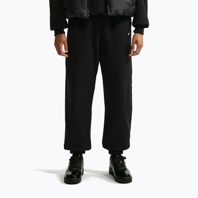 Dámské kalhoty Nike Studio Fleece Medium Weight total black/sail