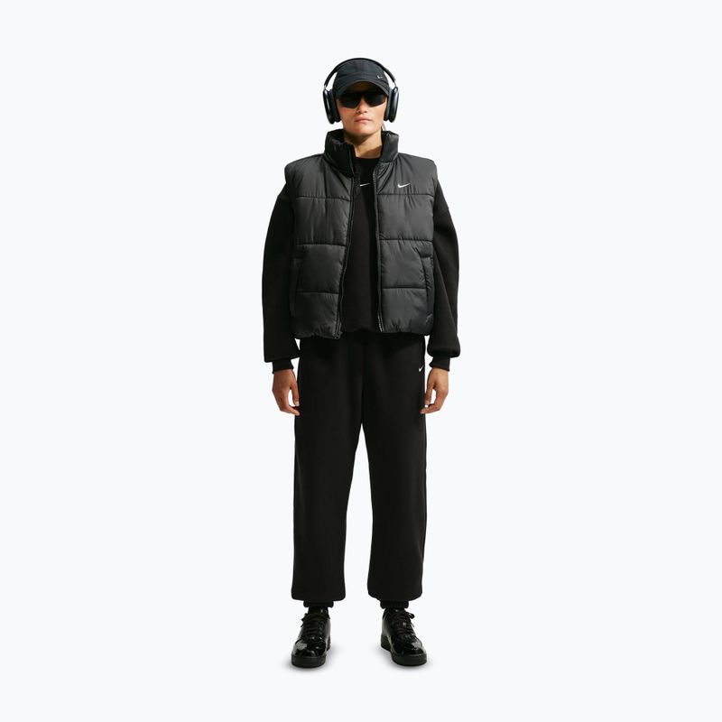 Dámské kalhoty Nike Studio Fleece Medium Weight total black/sail 2