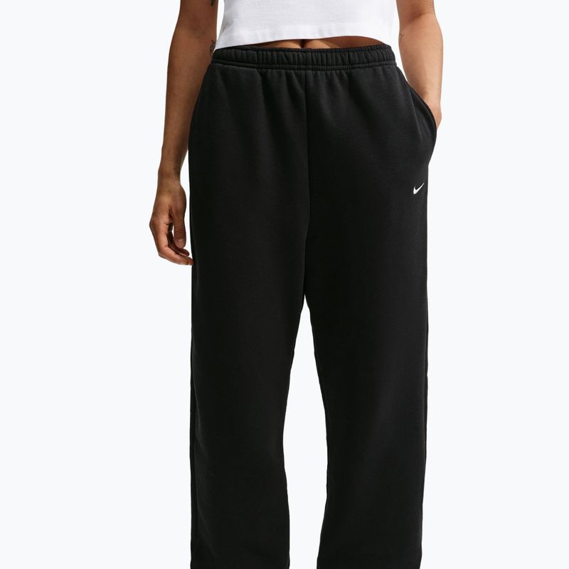 Dámské kalhoty Nike Studio Fleece Medium Weight total black/sail 5
