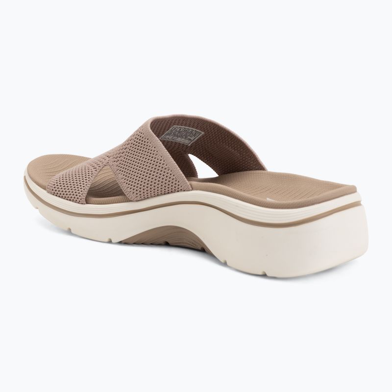 Dámské pantofle SKECHERS Go Walk Arch Fit 2.0 Dakota brown 3