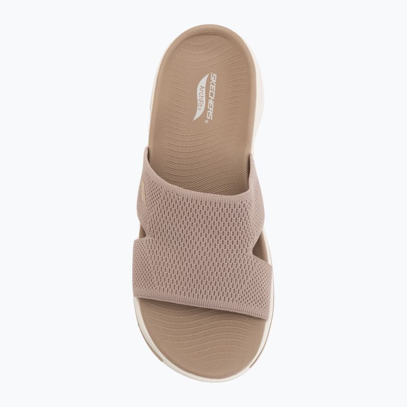 Dámské pantofle SKECHERS Go Walk Arch Fit 2.0 Dakota brown 5