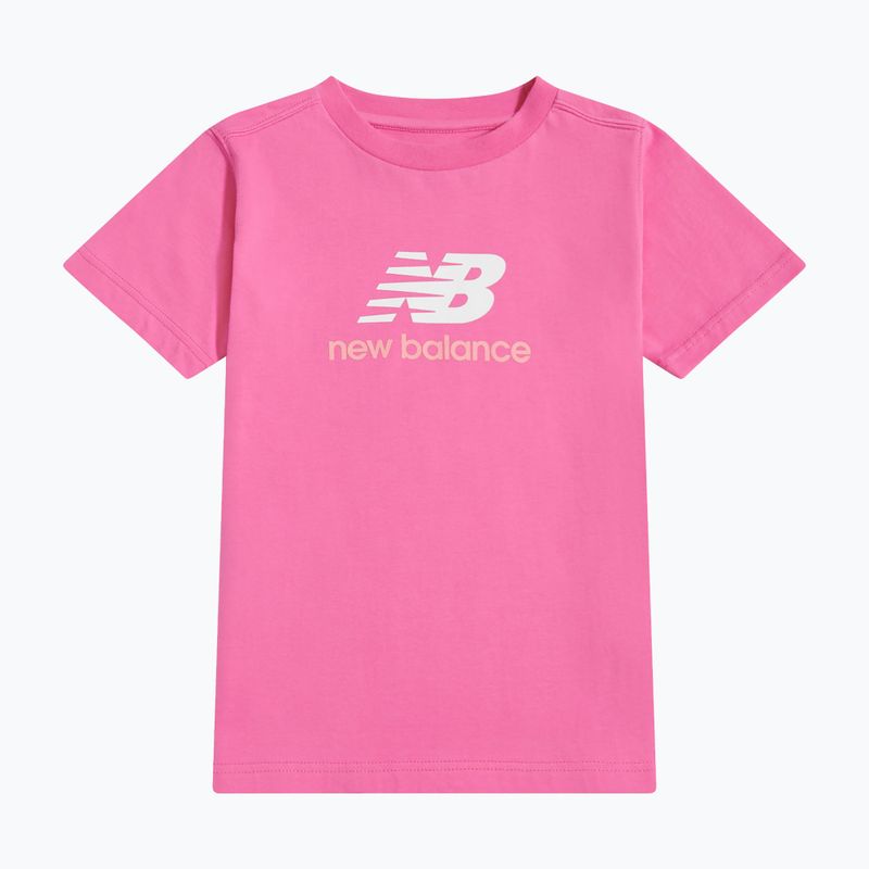 Dětské tričko New Balance Jersey Stacked Logo Tee pink satin 6