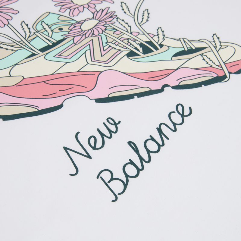 Dětská souprava New Balance Floral Shoe Graphic Tee and Legging nb bright white 6