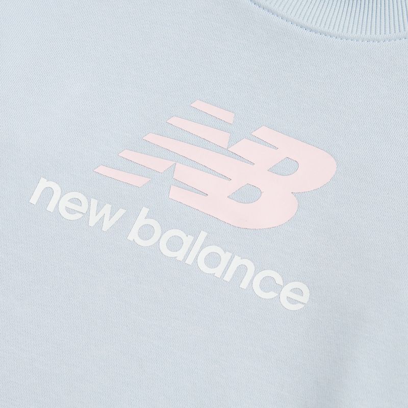 Dětská mikina New Balance FT Stacked Logo Crew oxford blue 8