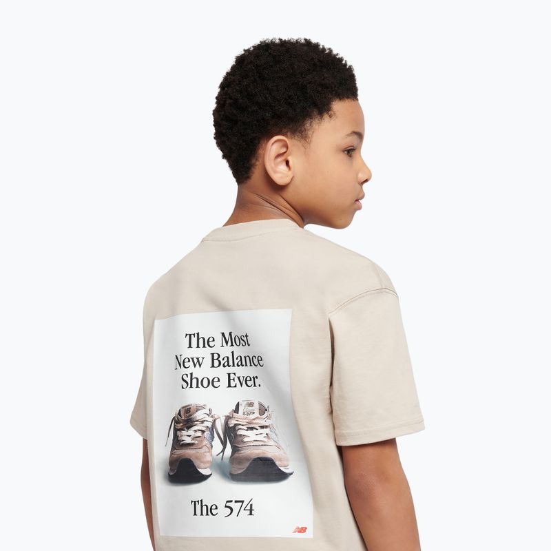 Dětské tričko New Balance 574 Shoe Graphic Tee timberwolf 5