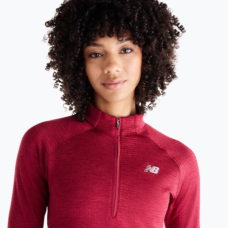 Dámské běžecké Longsleeve New Balance Athletics Heat Grid 1/2 Zip podium red 4