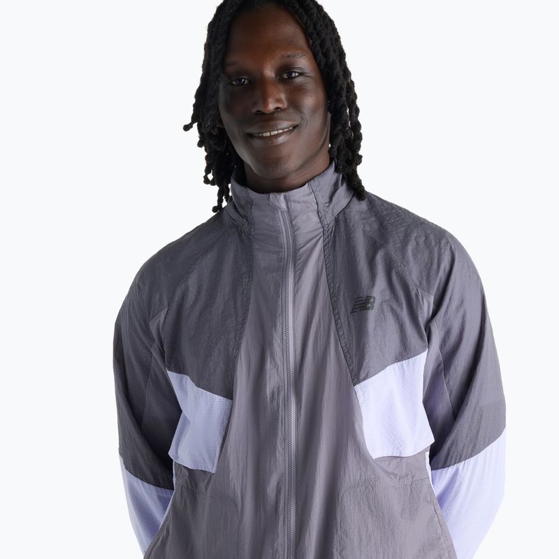 Pánská běžecká bunda New Balance Reflective RC Jacket off-line grey/smoked violet 4