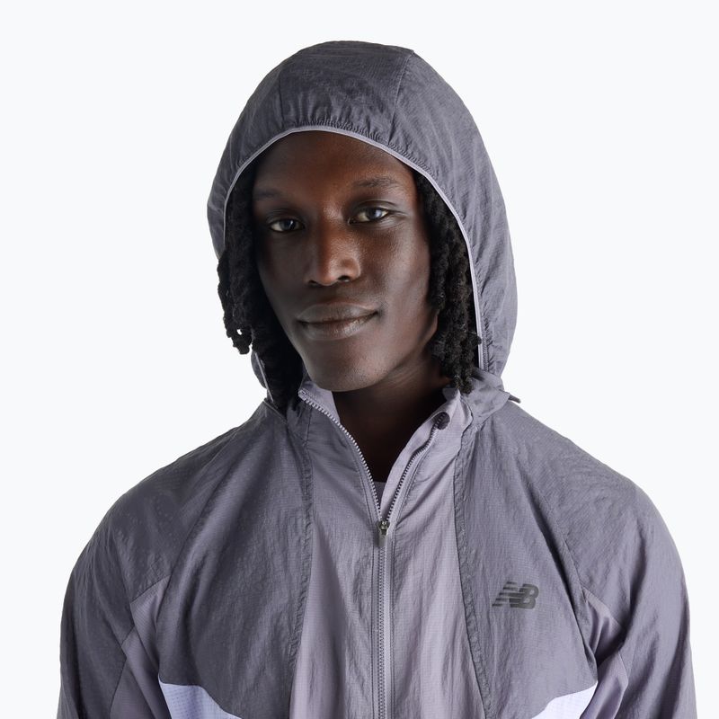 Pánská běžecká bunda New Balance Reflective RC Jacket off-line grey/smoked violet 5