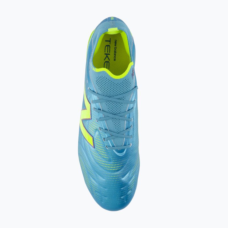 Kopačky New Balance Tekela Elite Low V5 SG metallic blue/alkaline green/team navy 4